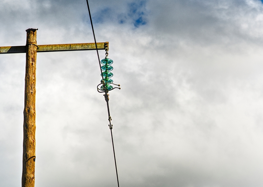 isolated electricity pole 