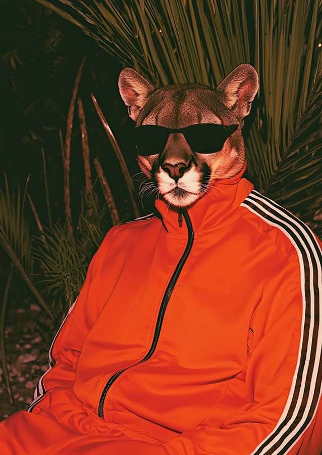 Puma im Trainingsanzug