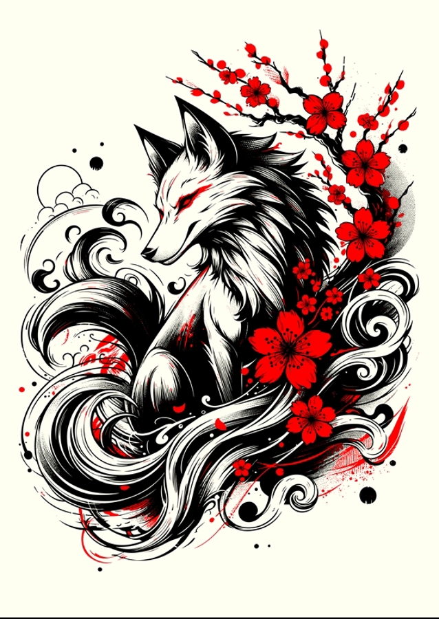 Kitsune japanese art
