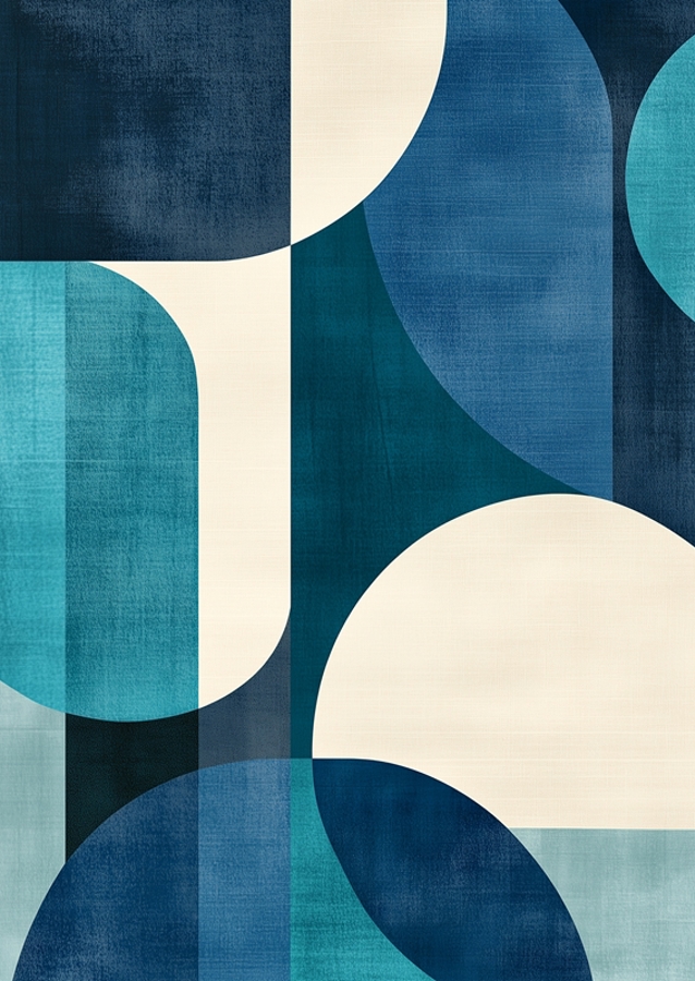 Blaue geometrische Harmonie