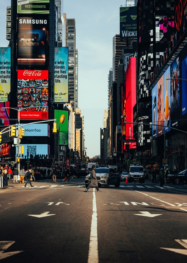 Spaziergang auf dem Times Square