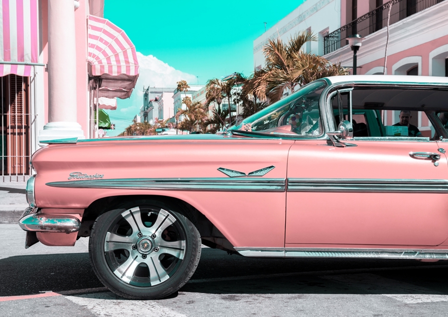 Oldtimer Pink Auto