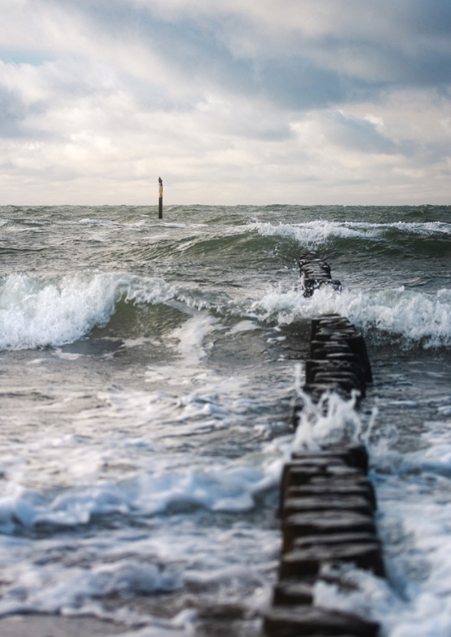 Baltic sea on a stormy day