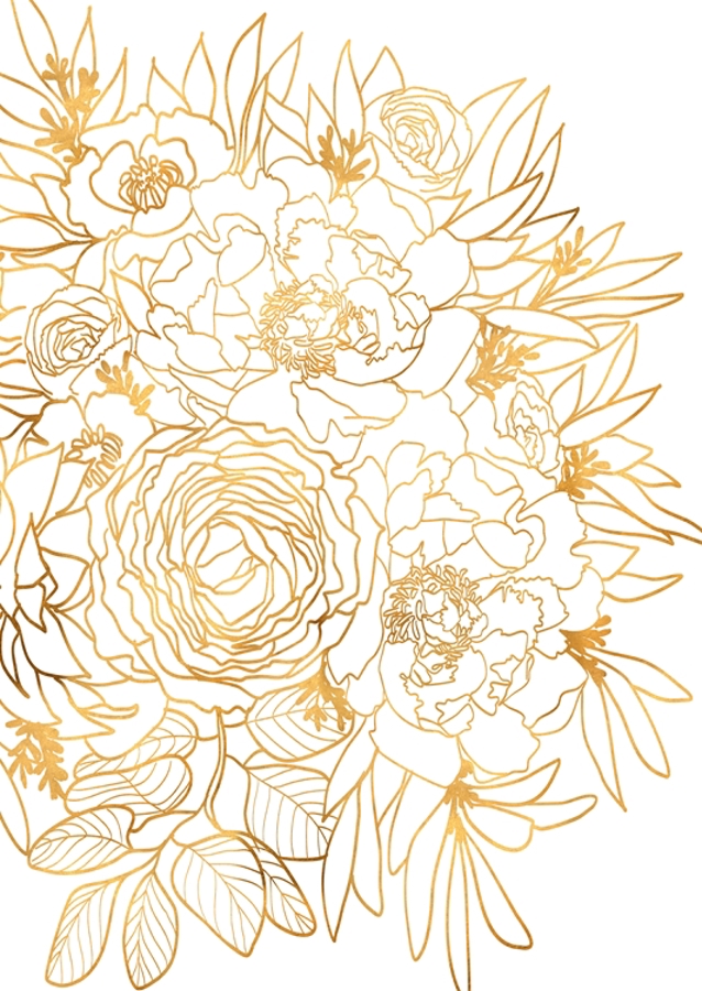 Golden Floral Design