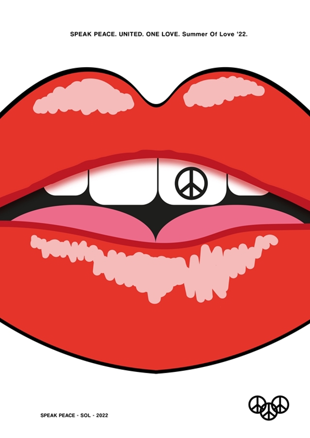 Friedliche Lippenkunst