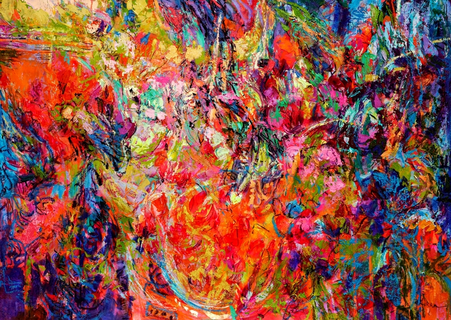 Lebendige abstrakte Glückseligkeit