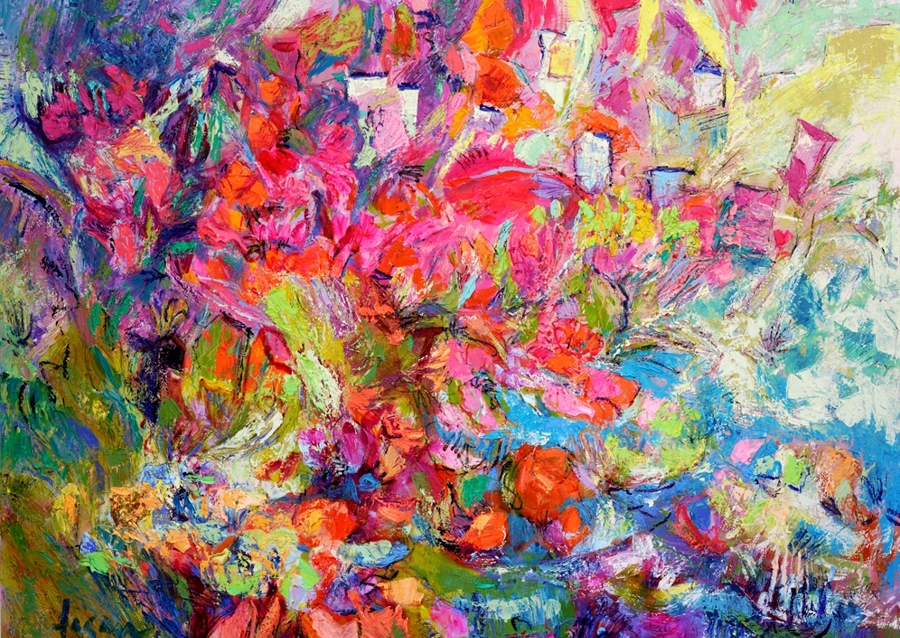 Levende blomsterlyksalighed