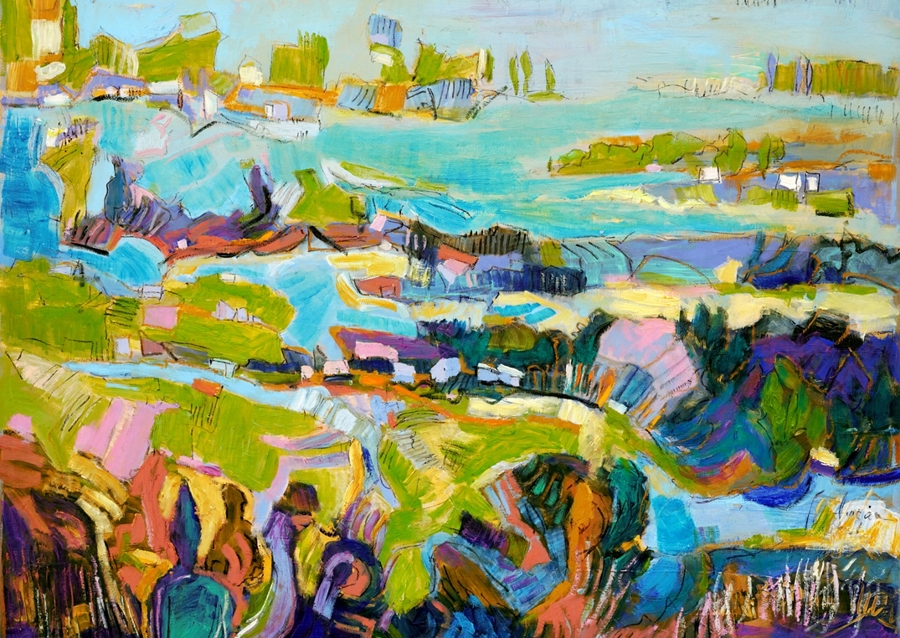 vibrante terra astratta