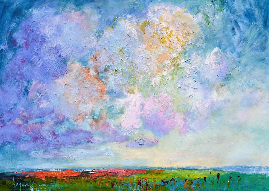Escena de cielo luminoso