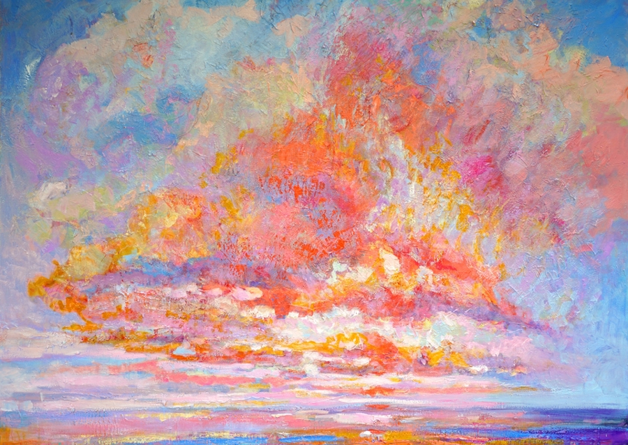 Strahlender Sonnenuntergangshimmel