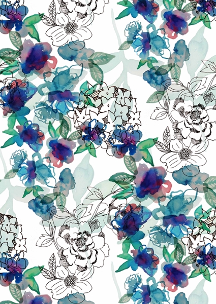 Poster: Floral Dreamscape - Gemma Bardot