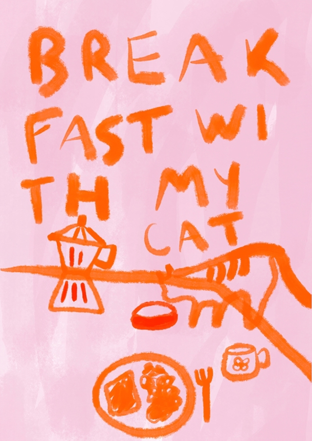 Śniadanie z moim kotem