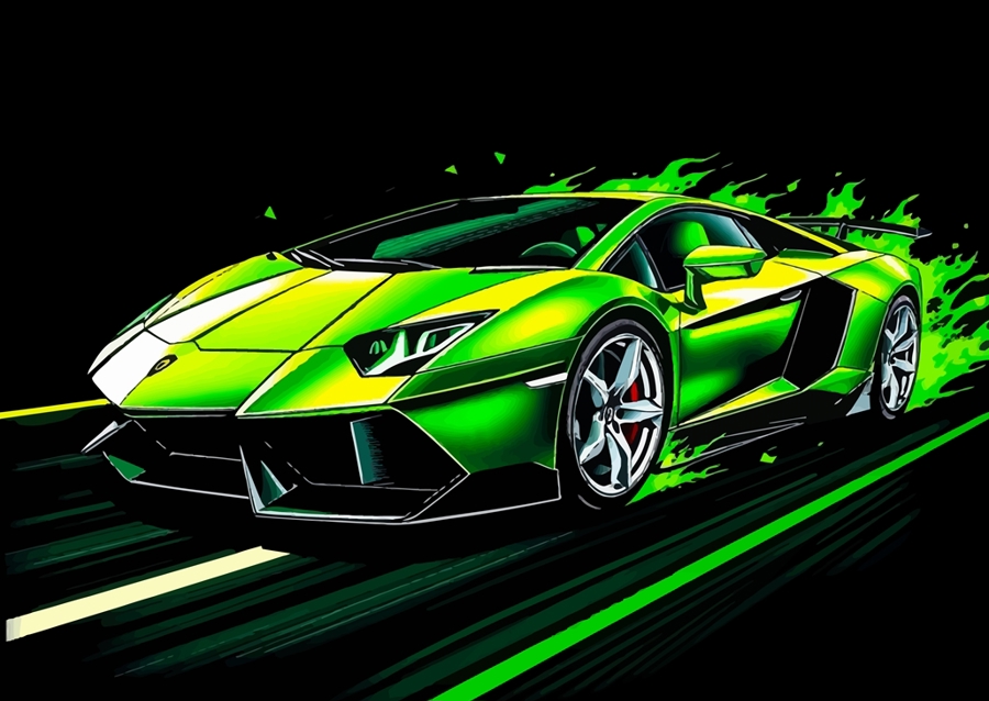 Lamborghini Aventador Green