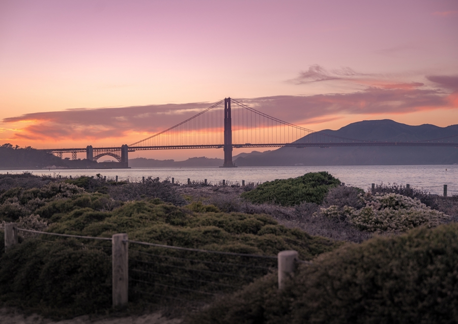 Tramonto del Golden Gate