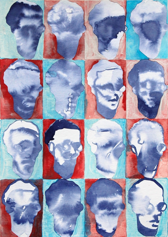 Absztrakt arcok rácsa