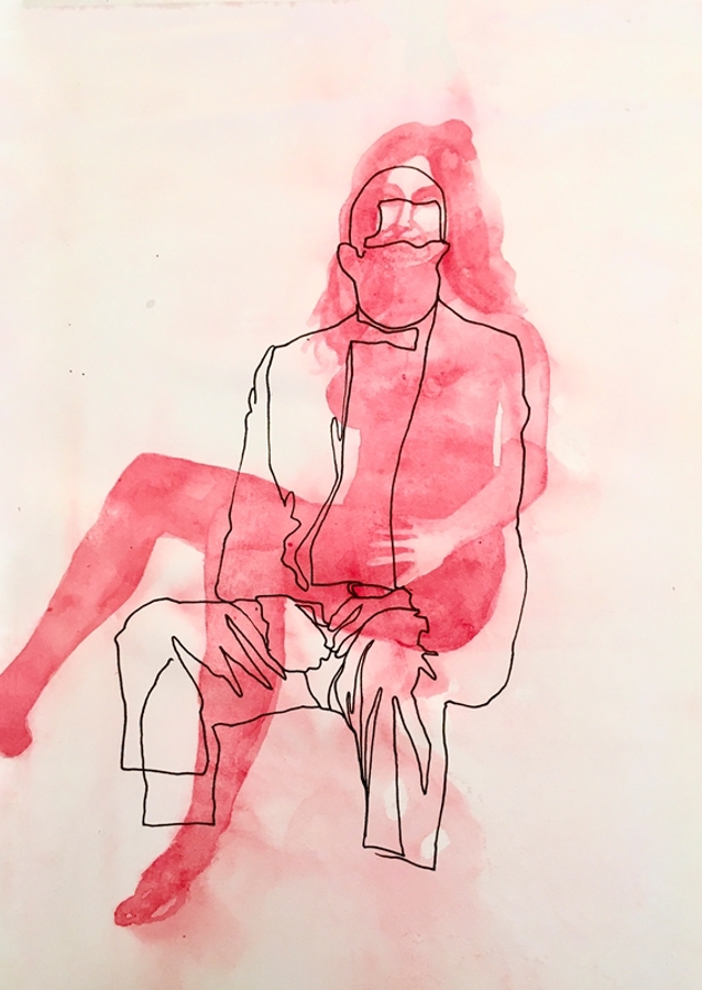 Kontemplative Silhouette