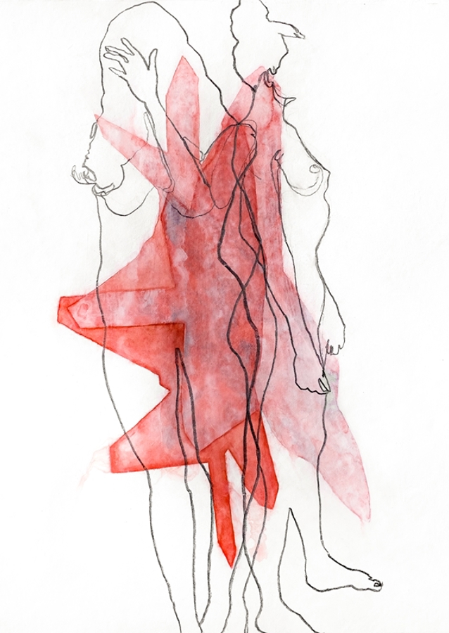 Red Silhouette Fusion