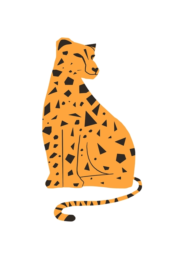 Abstraktní leopard - Plstěný elegan