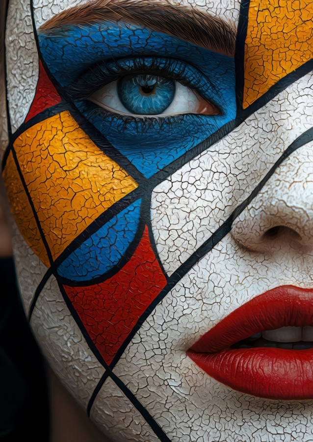 Geometrisk popkunstportrett