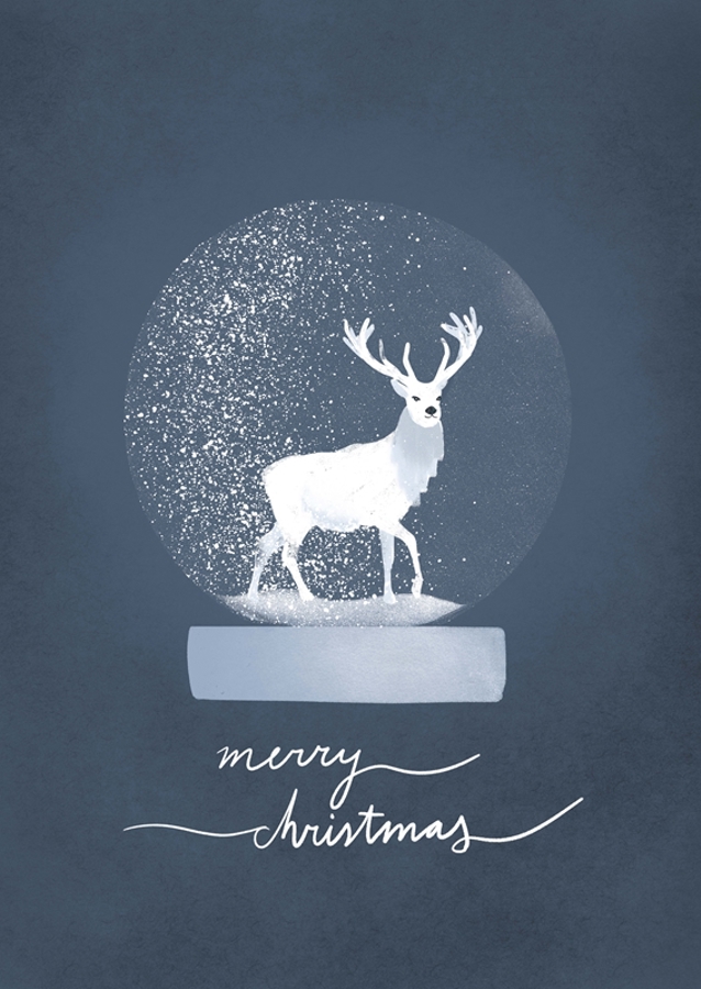 Snöig Rådjur Globe