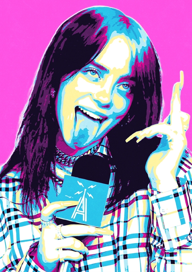 Billie Eilish Retro Art