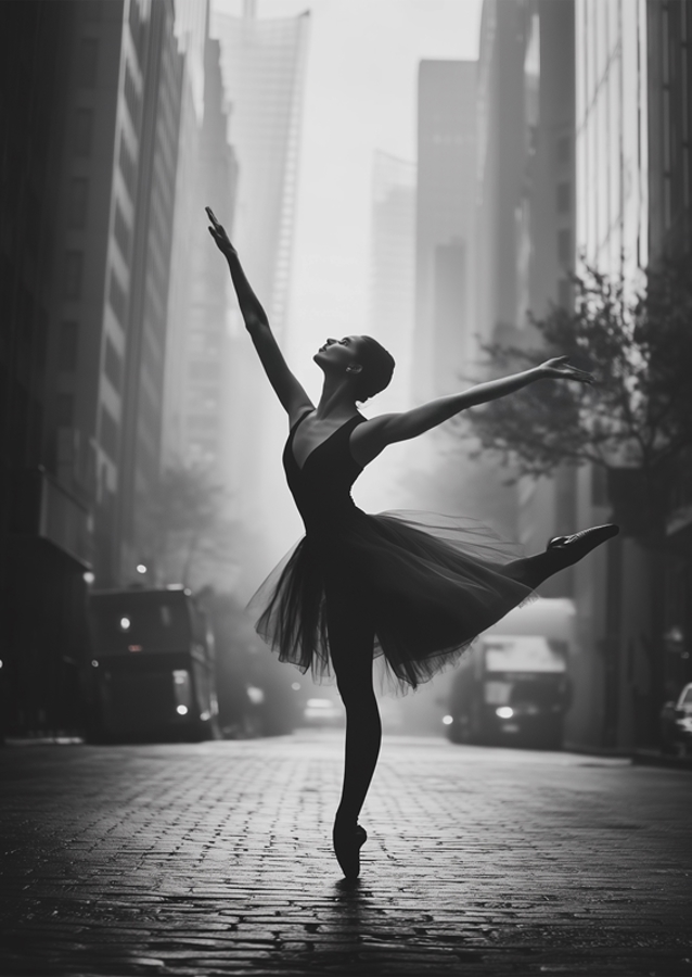 Bailarina de ballet en Nueva York 