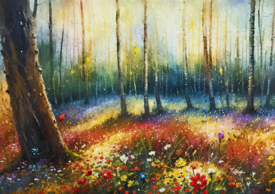 Frühlingslicht im Wald