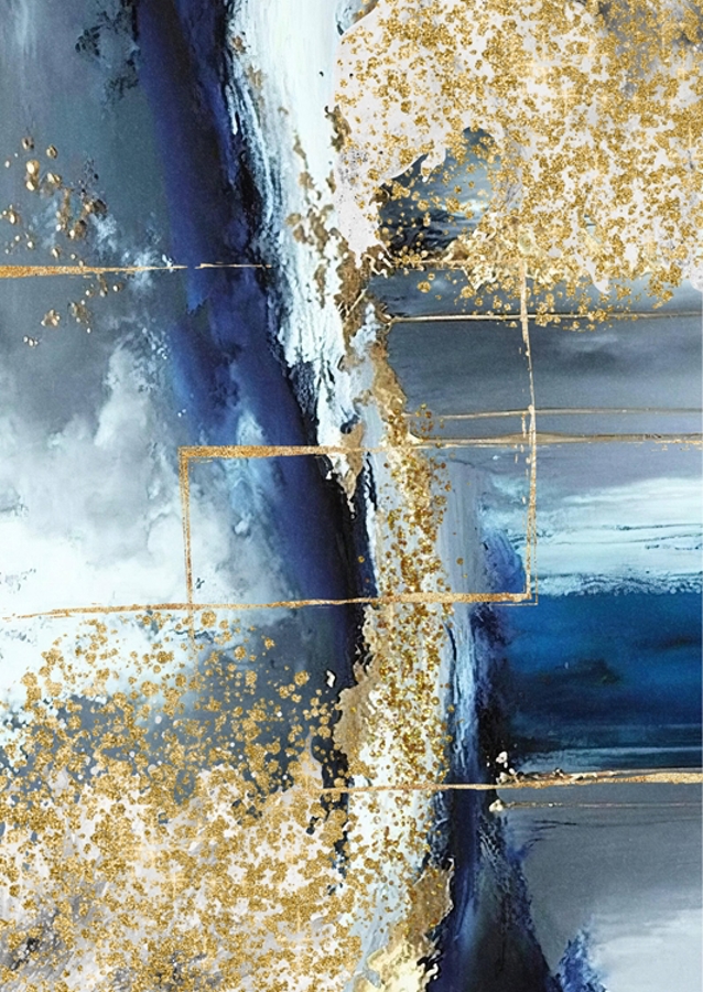 Goldene abstrakte Wellen