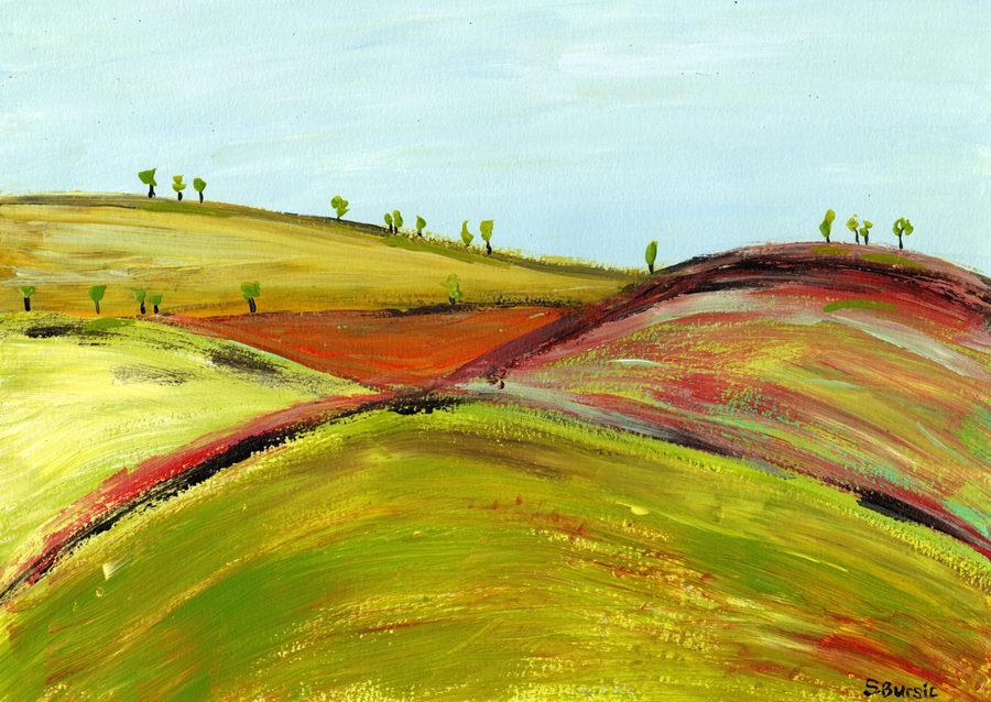 Rollende Feldlandschaft