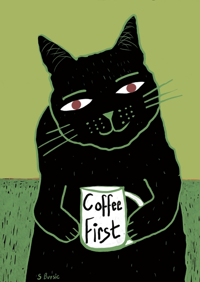 Kawowa rozkosz dla kota