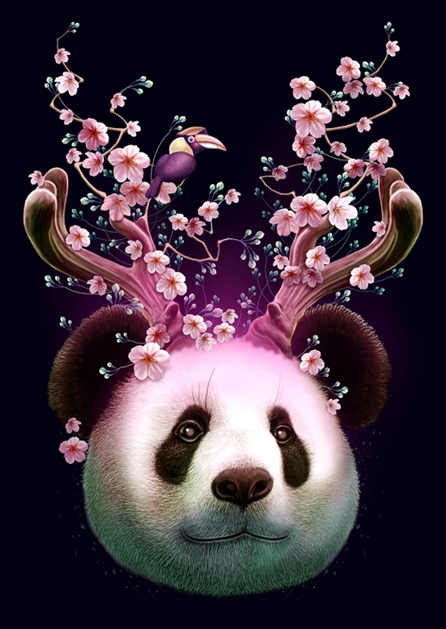 Panda Blossom Crown