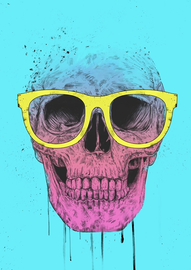 Gafas de calavera de neón