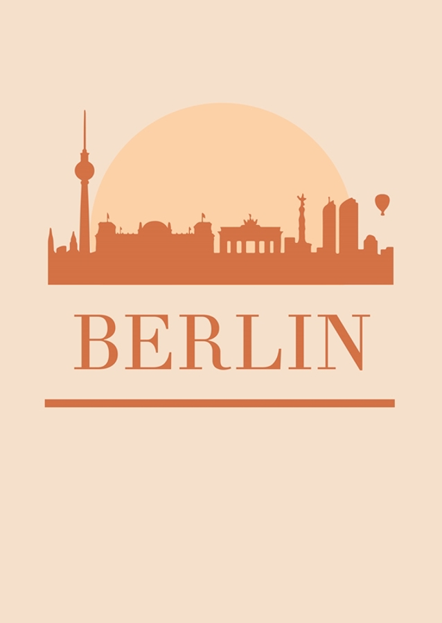 Sylwetka Berlina Słońce
