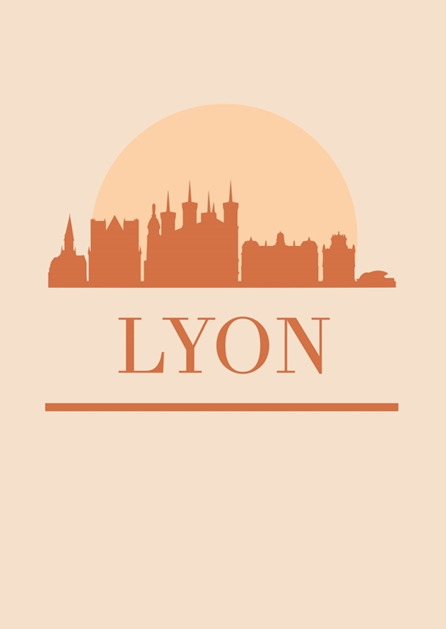 Lyon Silhouette Sonnenuntergang