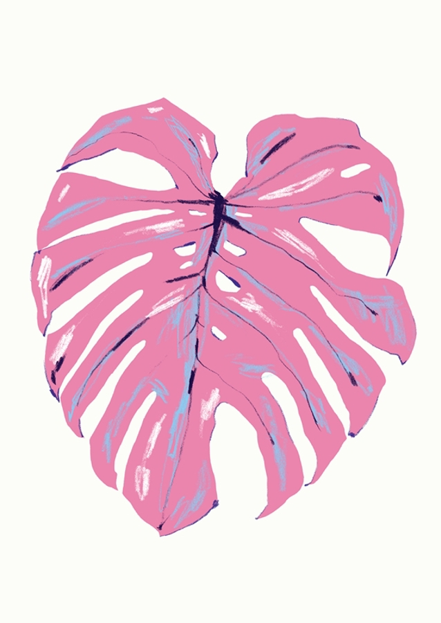 Lyserød Monstera Drøm