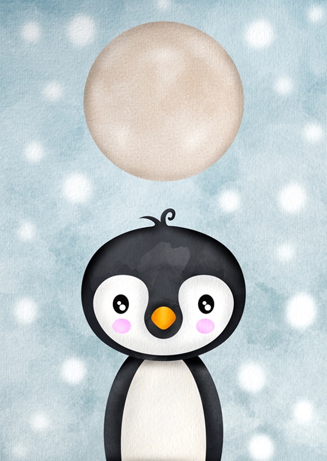 Penguin in the cold night