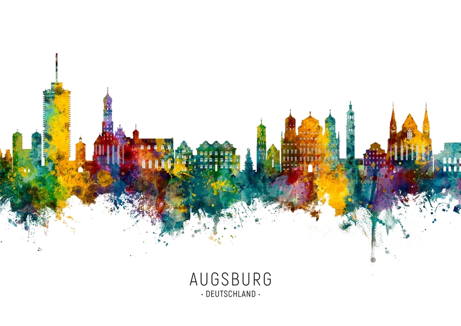 Vibrant Augsburg Skyline