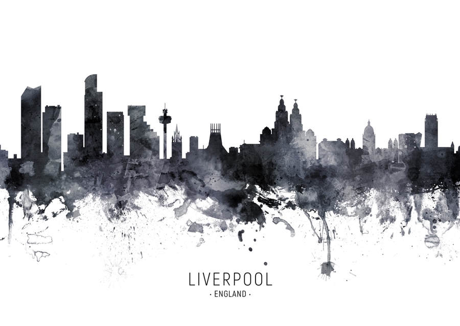 Misty Liverpool Skyline