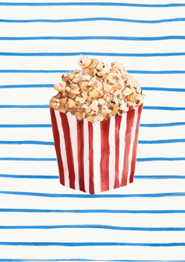 Gestreifte Popcorn-Glückseligkeit