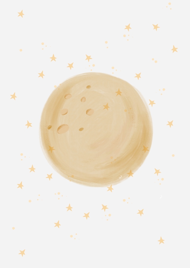 Cielo dorato illuminato dalla luna