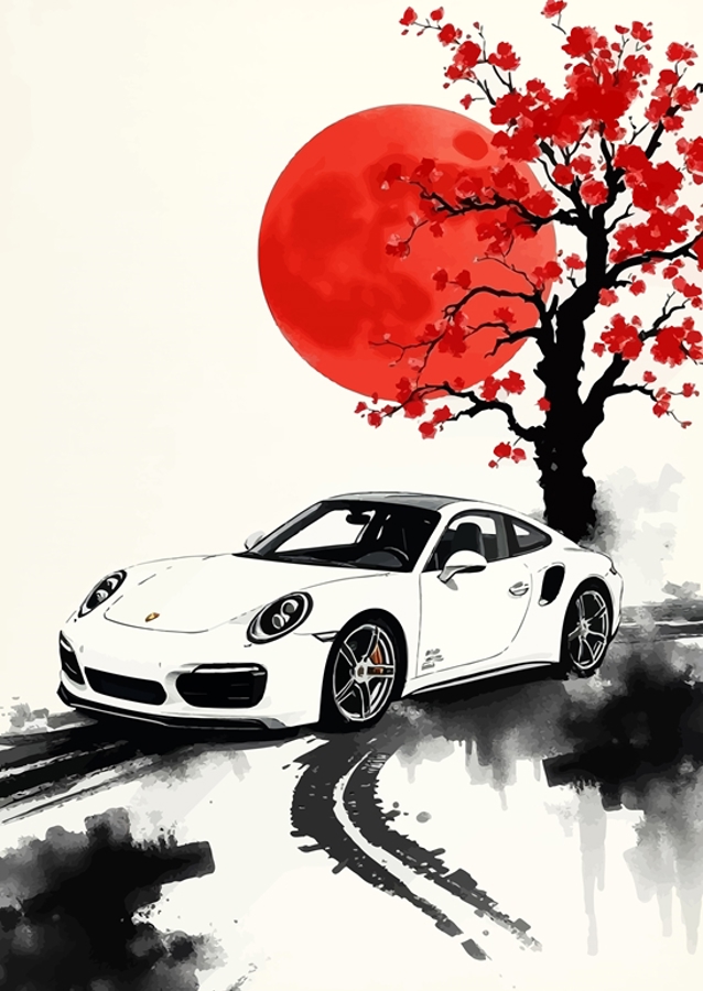 Porsche Carrera GT Sumi E