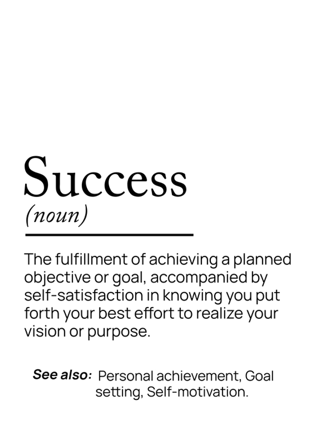 Success motivational NOUN