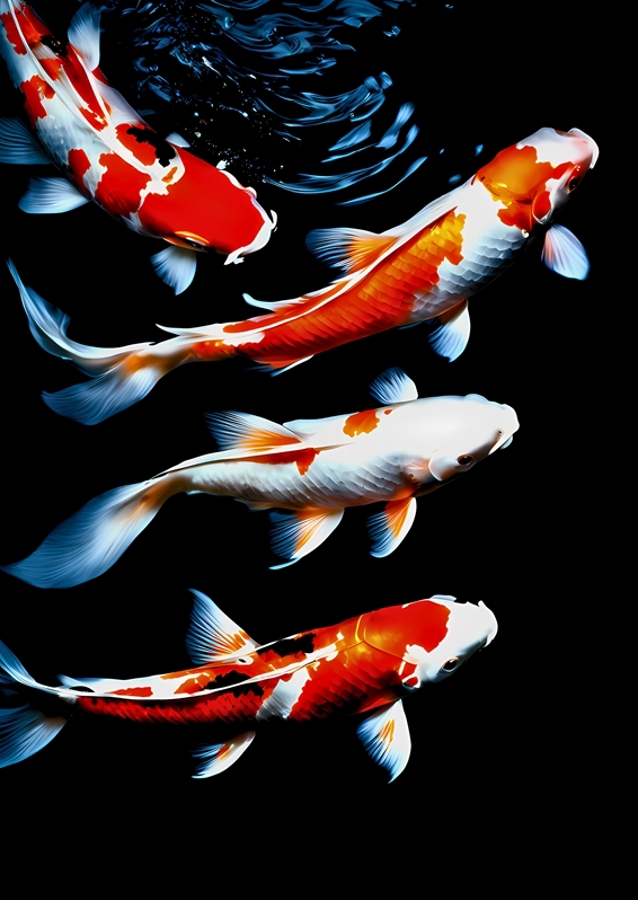 Koi-Fische im Wasser