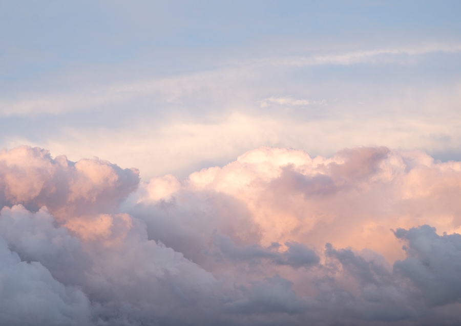 Blush pink clouds in Stavanger