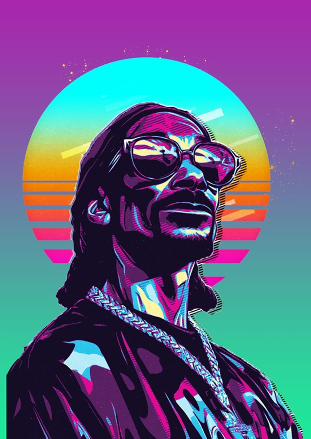 Snoop Dogg retro art