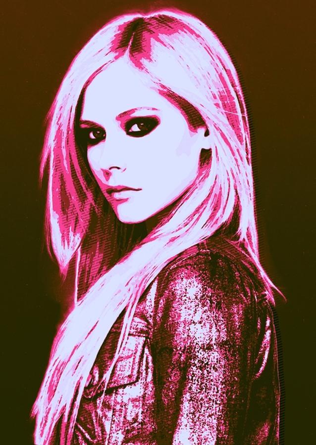 Avril Lavigne retro art