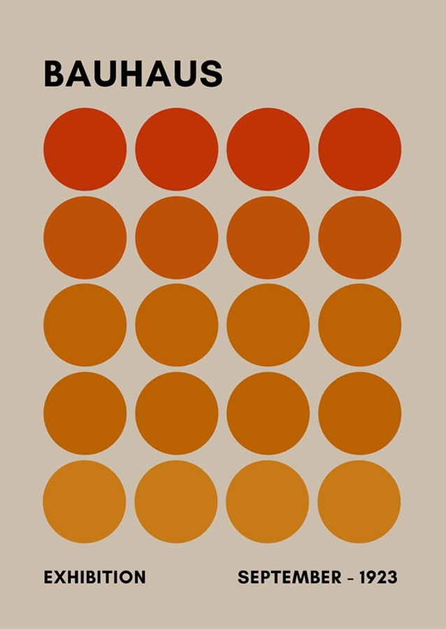 Bauhaus Orange Dots