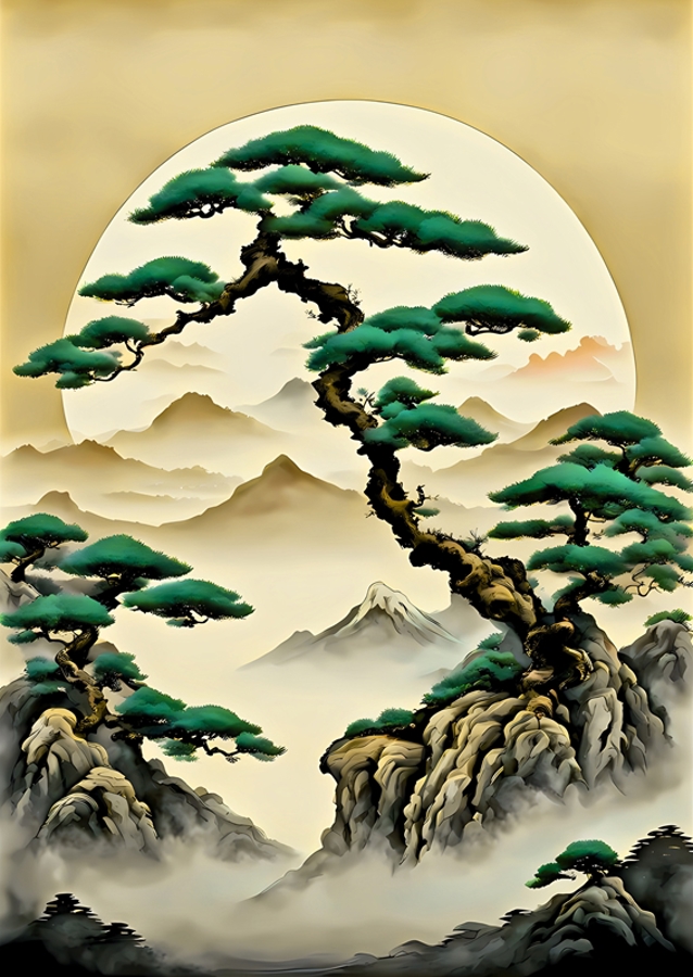 Japanische Berglandschaft