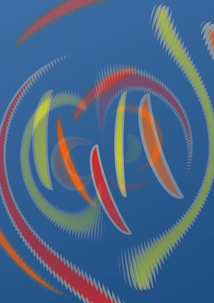 Poster: Abstract dynamic shapes - Sonja Sunny Art