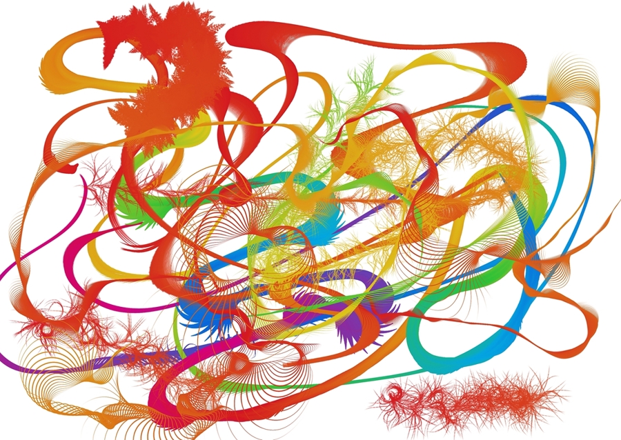 Abstraktes Linienspiel